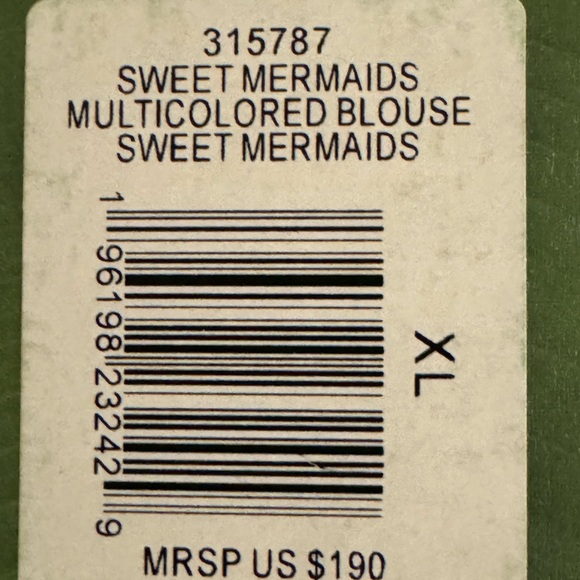 Farm Rio Multicolor Sweet
Mermaids Blouse Size XL - Picture 5 of 5